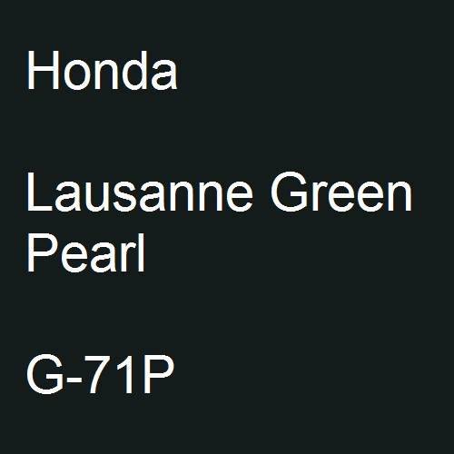 Honda, Lausanne Green Pearl, G-71P.